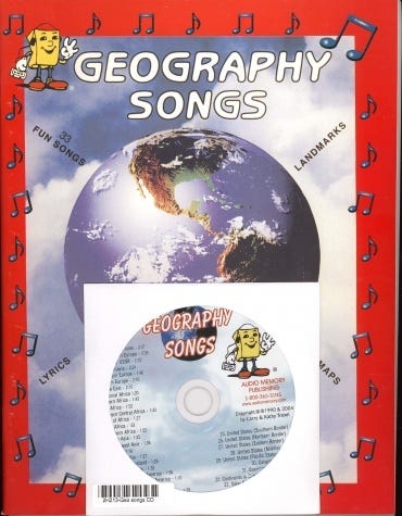 Audio Memory Geography Songs CD Kit