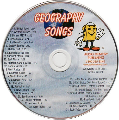 Audio Memory Geography Songs CD only