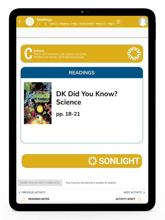 Science C Instructor's Guide