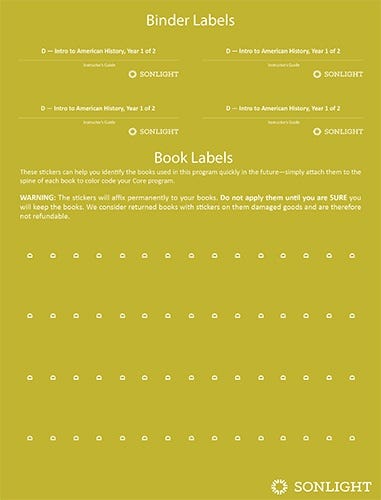 Sheet of Book Labels D