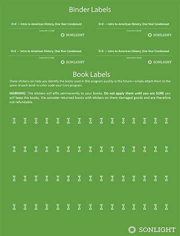 Sheet of Book Labels D+E