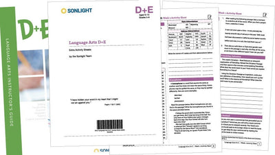 Extra Language Arts D+E Student Activity Sheets