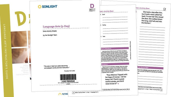 Extra Language Arts D Student Activity Sheets - 2025 Version
