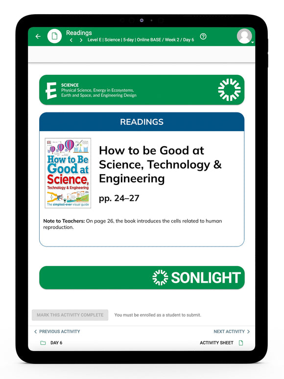 Science E Instructor's Guide