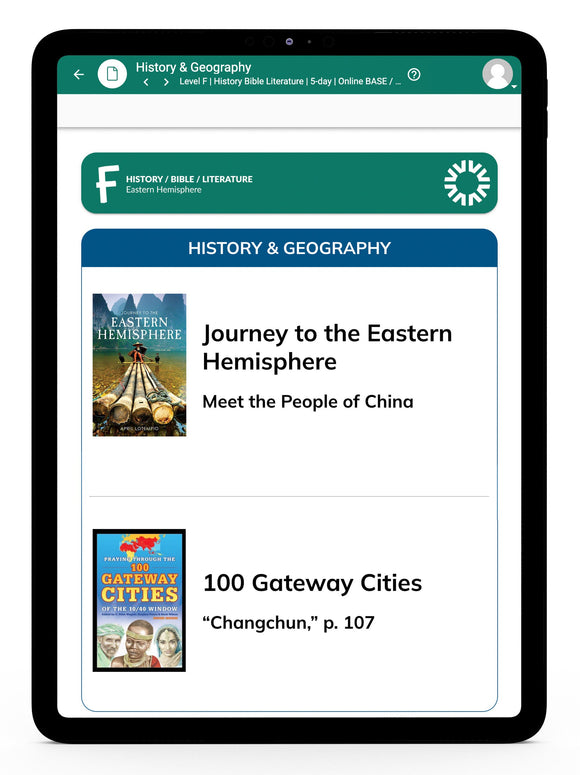 History/Bible/Literature F Instructor's Guide