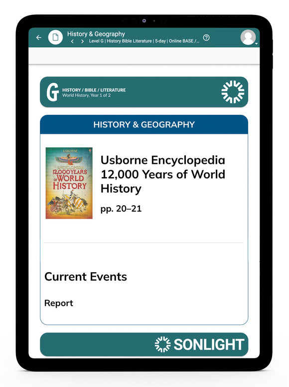 History/Bible/Literature G Instructor's Guide