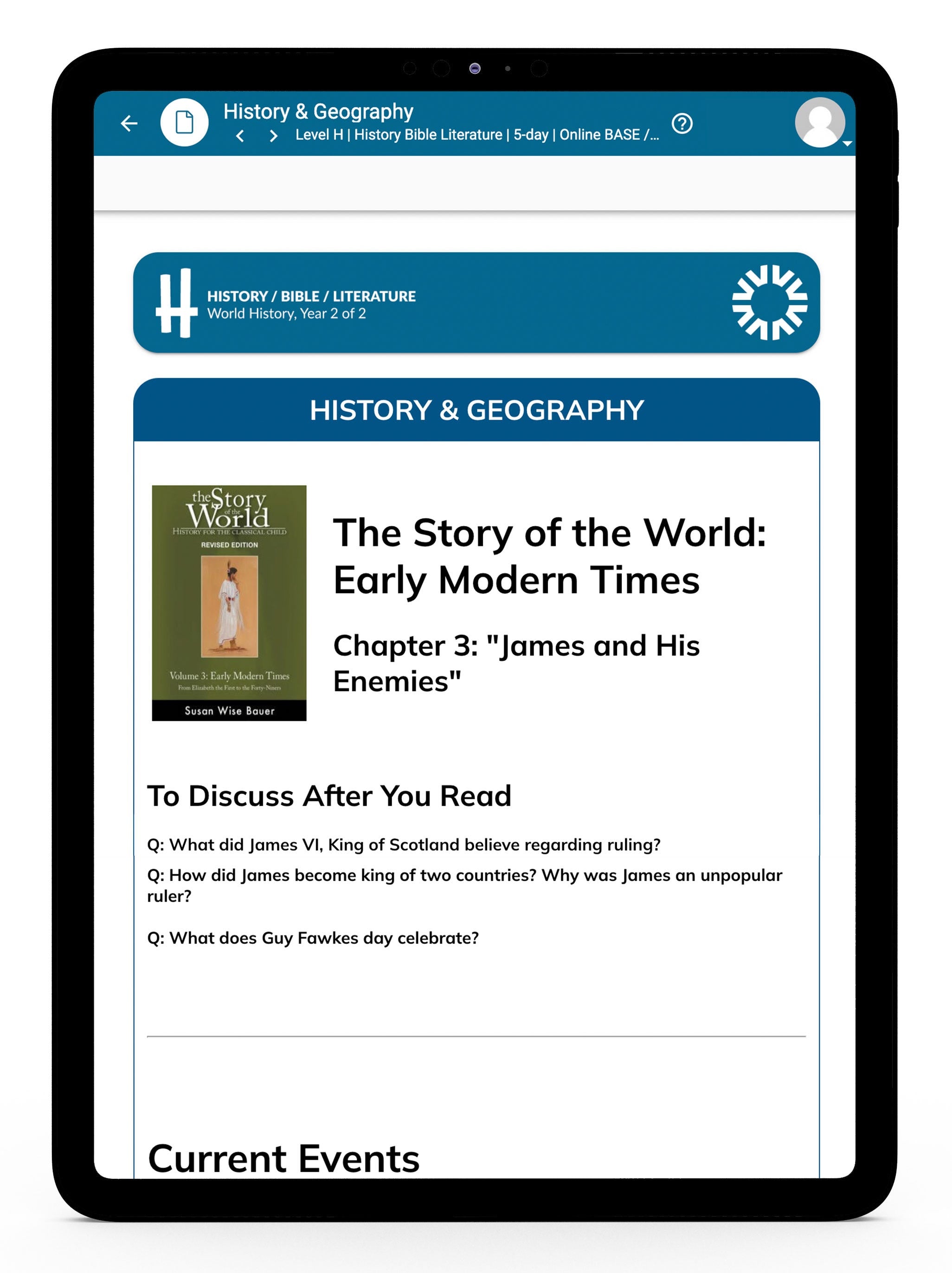 History/Bible/Literature H Online Instructor's Guide | 5-Day (with purchase)