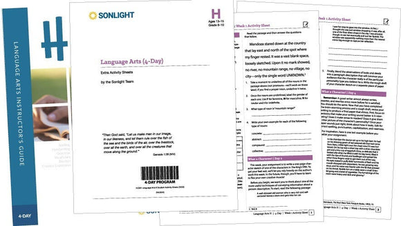 Extra Language Arts H Student Activity Sheets