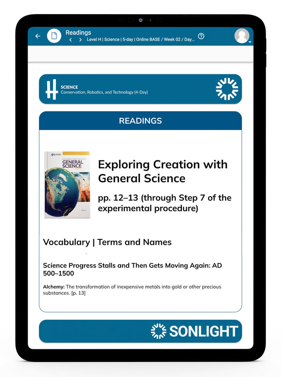 General Science Schedule Plus