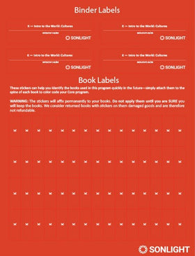 Sheet of Book Labels K