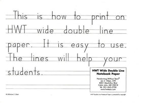 Lined Paper for approx. levels K-1