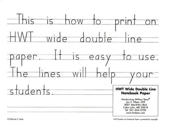 Lined Paper for approx. levels K-1