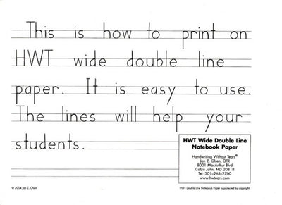 Lined Paper for approx. levels K-1