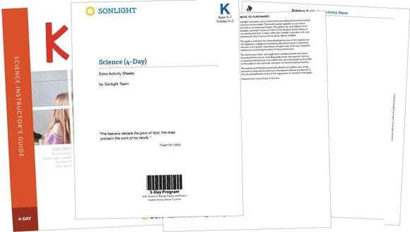 Extra Science K Student Activity Sheets