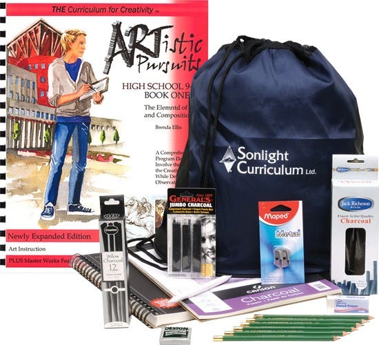 ARTistic Pursuits Book 1 + Art Supplies Kit for High School