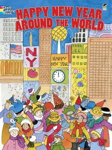 Happy New Year around the World Coloring Book