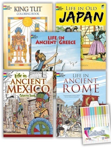 Ancient History Coloring Book Collection