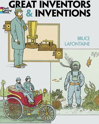 Great Inventors and Inventions Coloring Book
