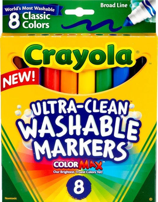 Crayola Ultra-Clean Washable Markers, Broad Line