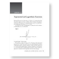 Math-U-See CalculusLesson 6: Exponential and Logarithmic FunctionsScope & Sequence