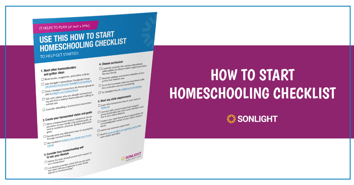 Sonlight is an all-in-one homeschool curriculum that has guided tens of thousands of families to start (and continue) homeschooling their children with ease and confidence.Personalize a homeschool experience for your kids when choosing your Sonlight curriculum.Reach out to a Sonlight Advisor for help.Watch How to Get Started Homeschooling for wisdom from Sonlight veterans.