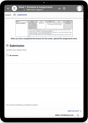 Math-U-See Algebra 2 - Online Schedule