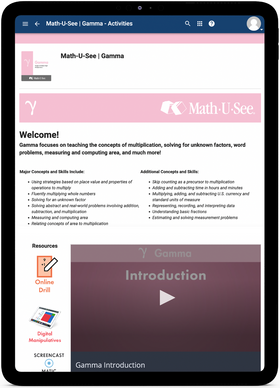 Math-U-See Gamma- Online Schedule