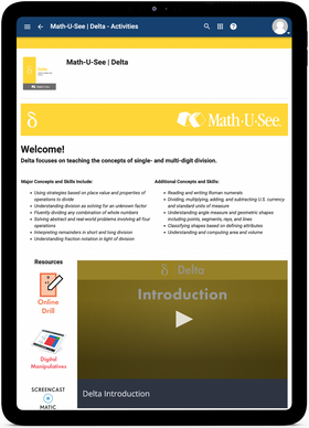 Math-U-See Delta - Online Schedule