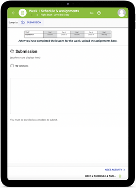RightStart Level B Math - Online Schedule