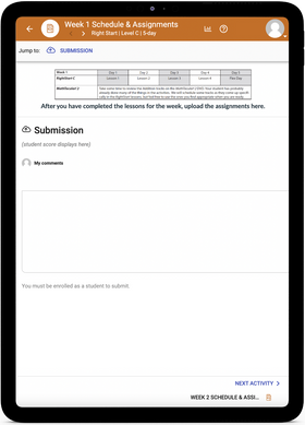 RightStart Level C Math - Online Schedule