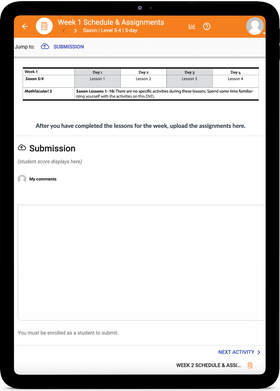 Saxon Math 5/4 - Online Schedule