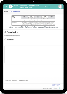 Saxon Math K - Online Schedule