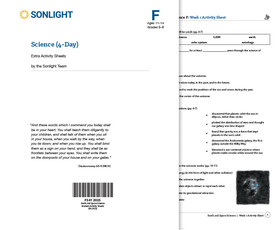 Extra Science F Student Activity Sheets - 0