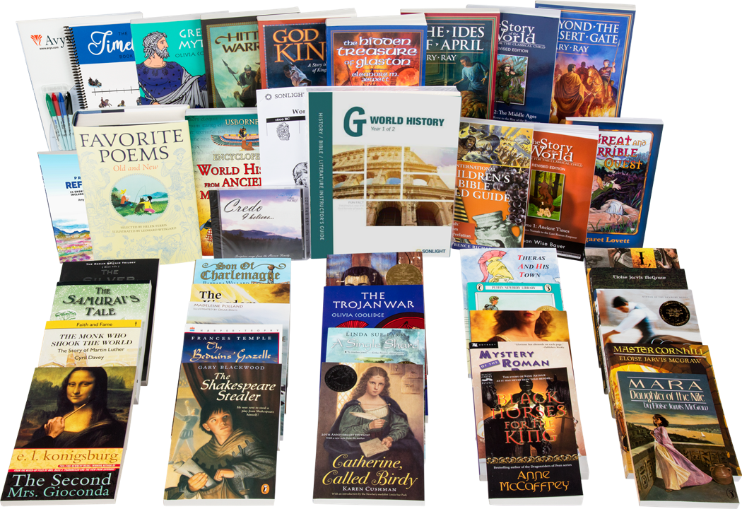 World History, Year 1 of 2History / Bible / Literature GWitness the rise and fall of ancient empires.Age Range: 12-14Grade Range: 7-9