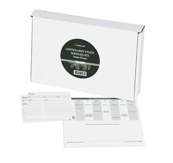 Lenten Unit Study Supplies Kit: Make Room