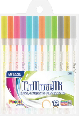 12 Pastel Color Collorelli Gel Pens
