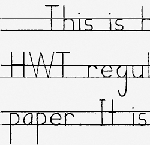 2-Line Handwriting Paper Sample