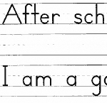 3-Line Handwriting Paper Sample