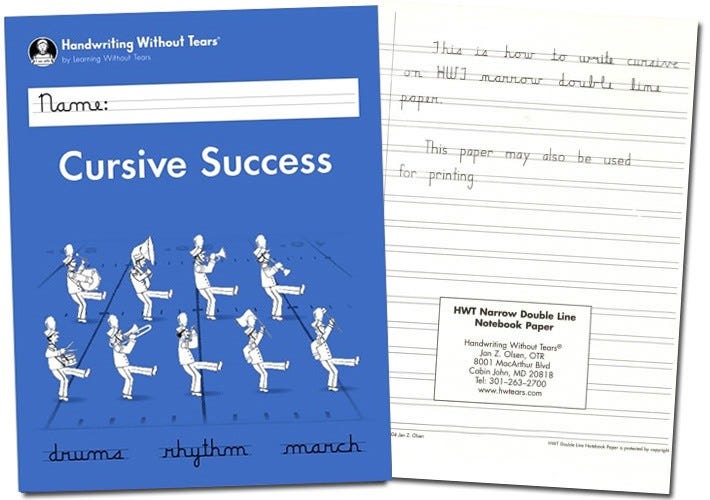 4th Grade Homeschool Handwriting - Handwriting Without Tears Cursive Success