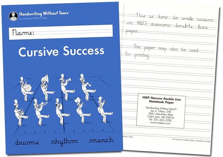 4th Grade Homeschool Handwriting - Handwriting Without Tears Cursive Success