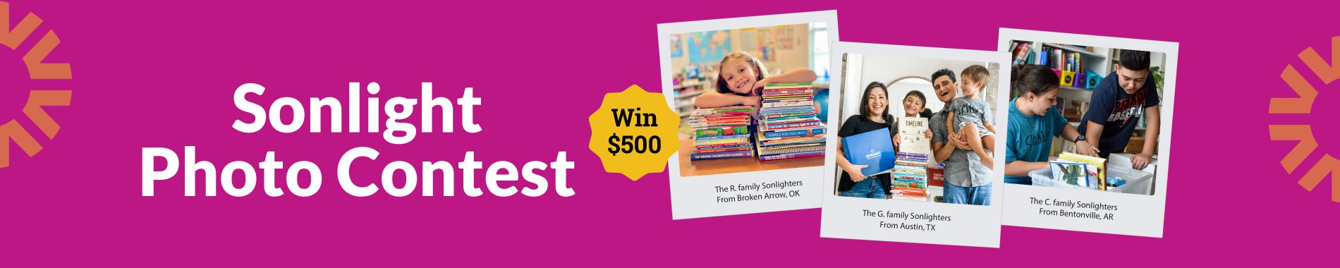 Submit your photo in Sonlight's Annual Photo Contest for a chance to win a $500 Sonlight Gift Card!