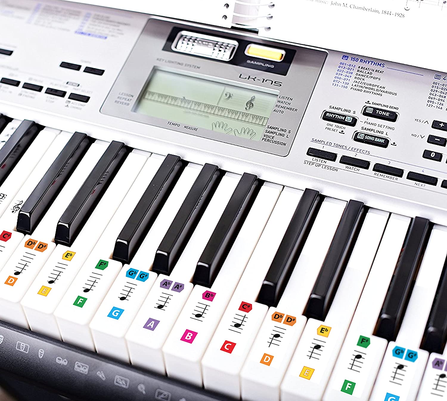 Color Piano Key Stickers