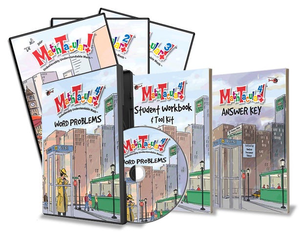 MathTacular! Homeschool Math Curriculum - Levels 1, 2, 3 and 4 Bundle