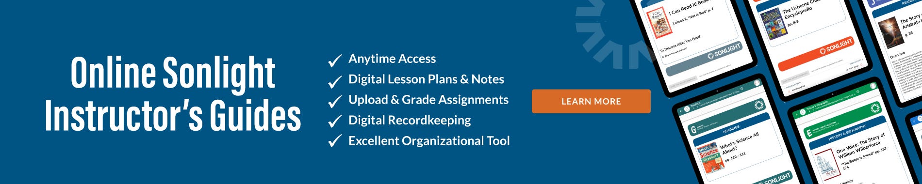 Online Sonlight Instructor's Guides now available!