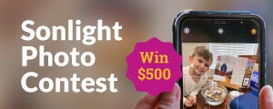 Sonlight Photo Contest ends April 30th. Enter and you could win $500!