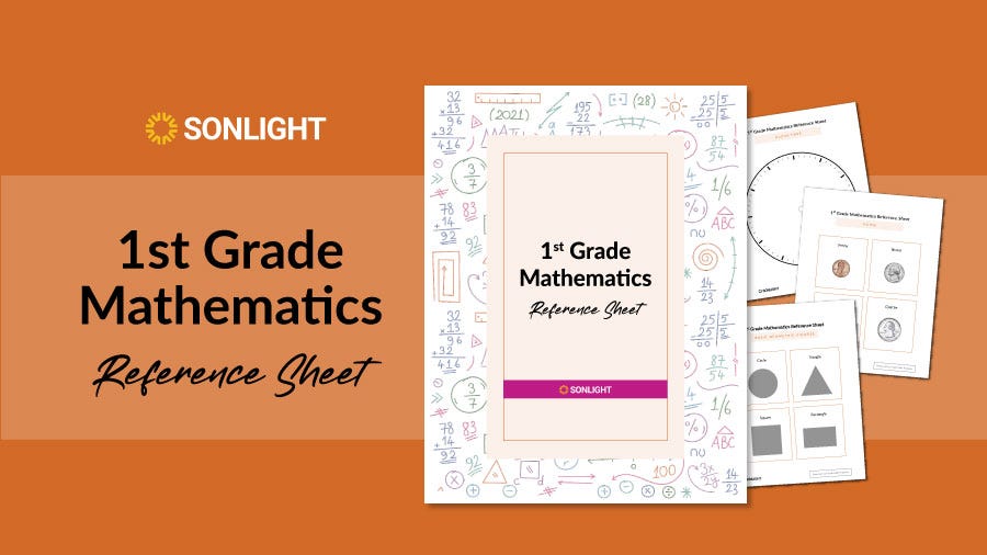 1st Grade Printable Math Reference Chart