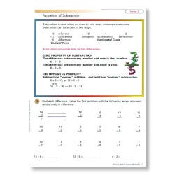 Horizons 5 Properties of Subtraction Worksheet