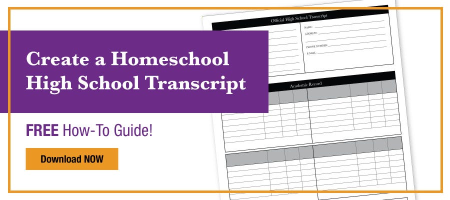 Create a homeschool high school transcript - Download this free guide